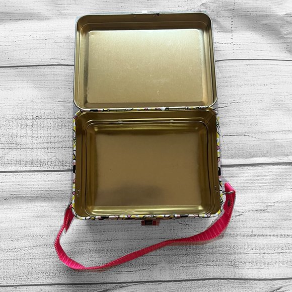 POWERPUFF GIRLS Mini Metal Lunchbox Purse w/ strap circa 2000 / 5.5" x 4" x 2.5" - Picture 4 of 5